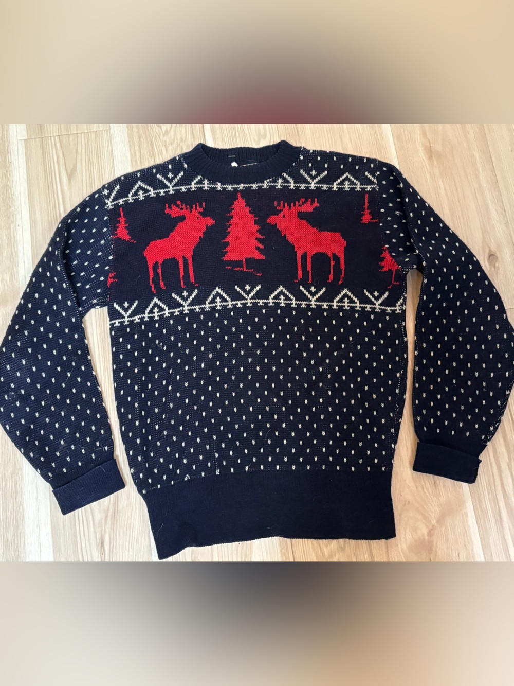 vintage 50s WALSTED Norwegian style sweater 100% wool size small